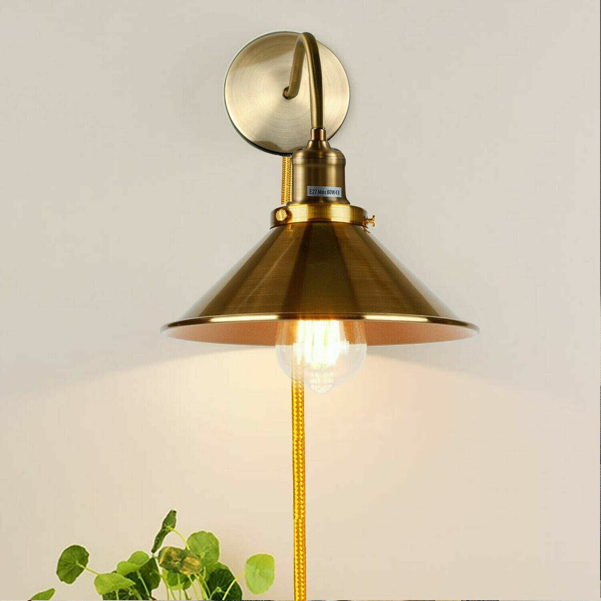 cortex-london-york-yellow-brass-plug-in-wall-light-dimmer-e27-2m-cable