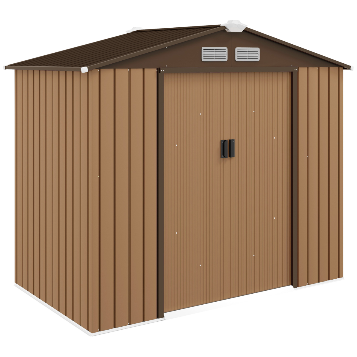 cortex-london-windsor-lockable-galvanised-steel-garden-shed-khaki
