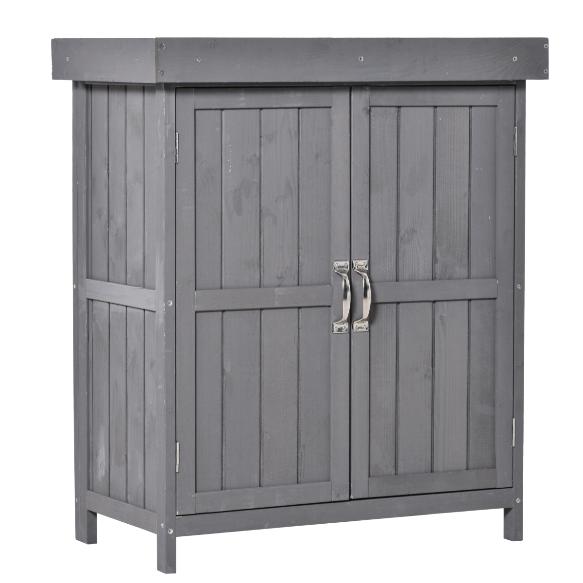 cortex-london-windsor-wooden-garden-storage-chest-double-doors-hinged-roof-two-tier-shelf