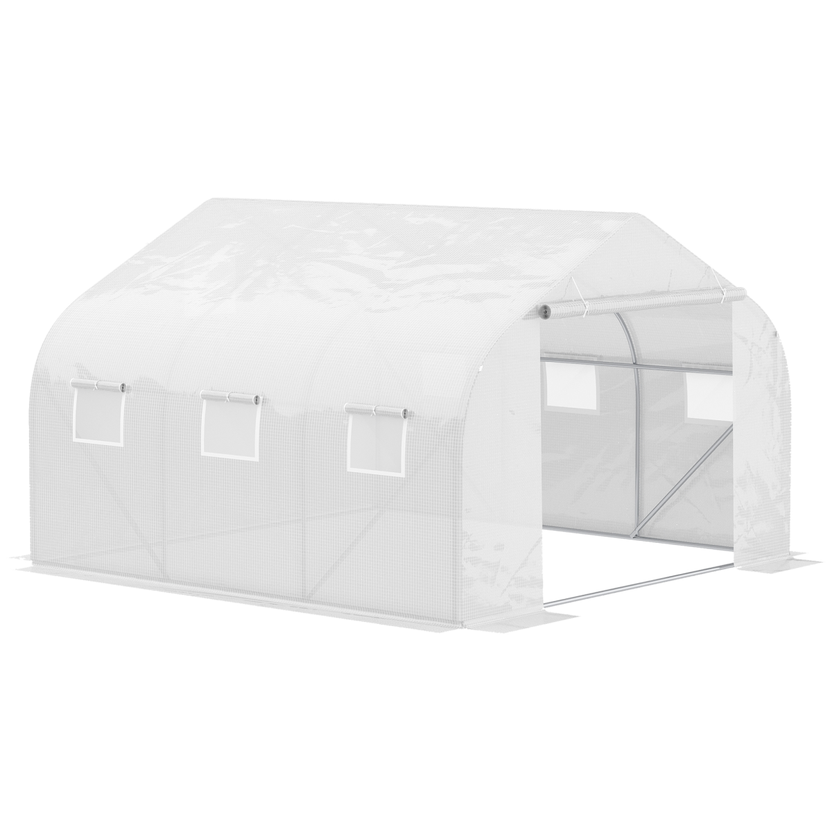 cortex-london-windsor-white-walk-in-greenhouse-pe-mesh-cover-galvanized-metal-frame