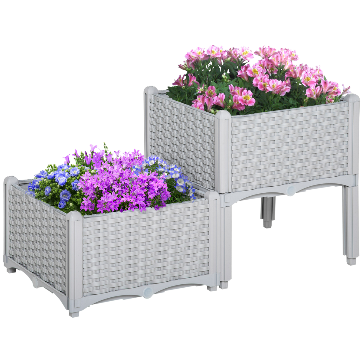cortex-london-kew-set-of-2-raised-rattan-effect-garden-planter-boxes