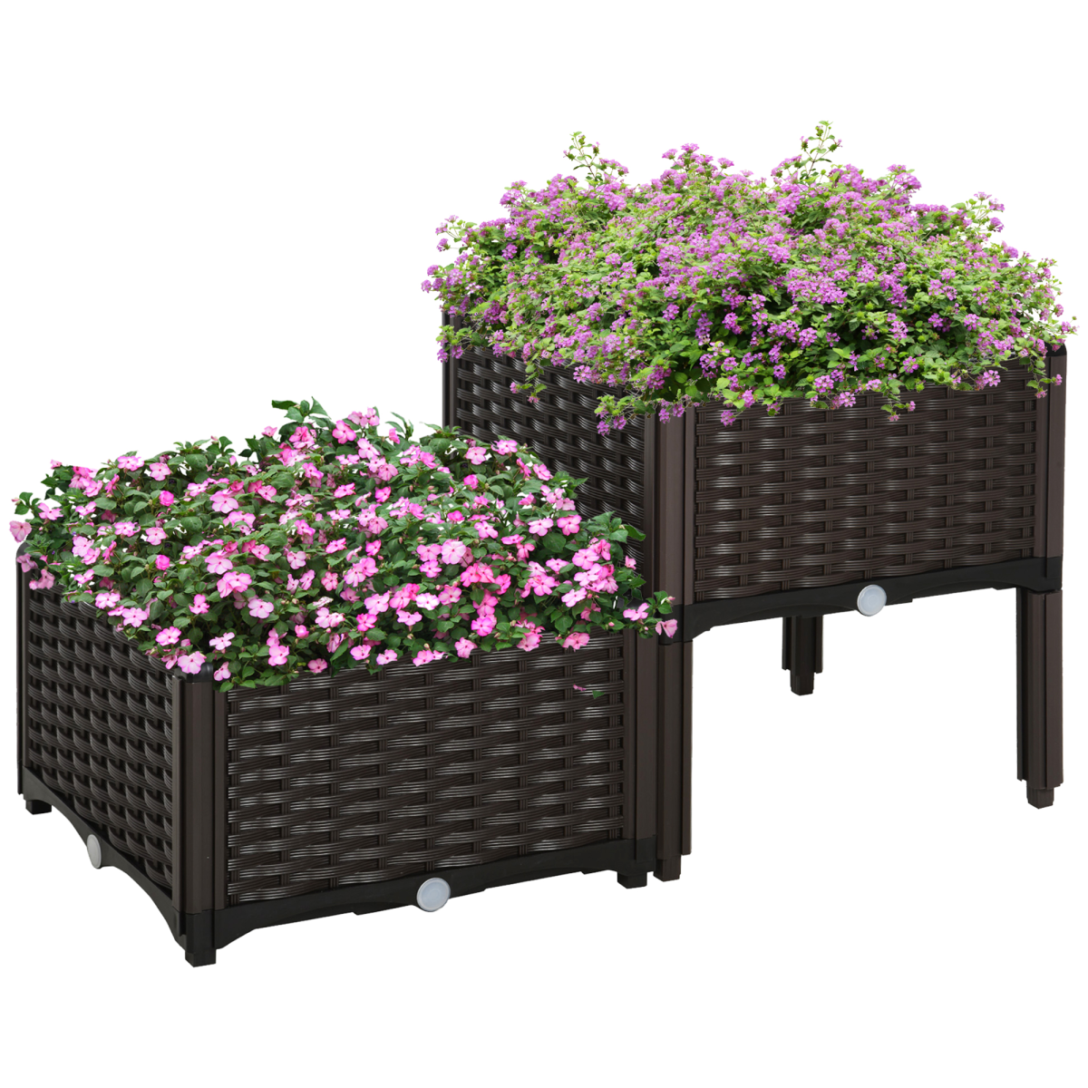 cortex-london-kew-set-of-2-raised-rattan-effect-garden-planter-boxes
