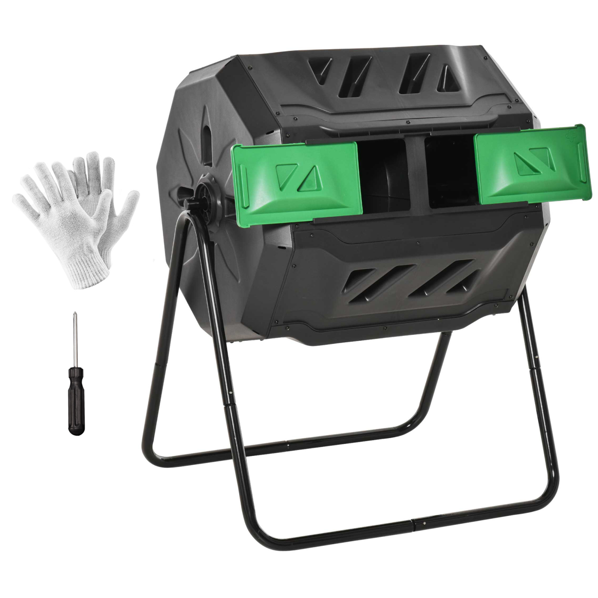 cortex-london-windsor-160l-dual-chamber-tumbling-compost-bin