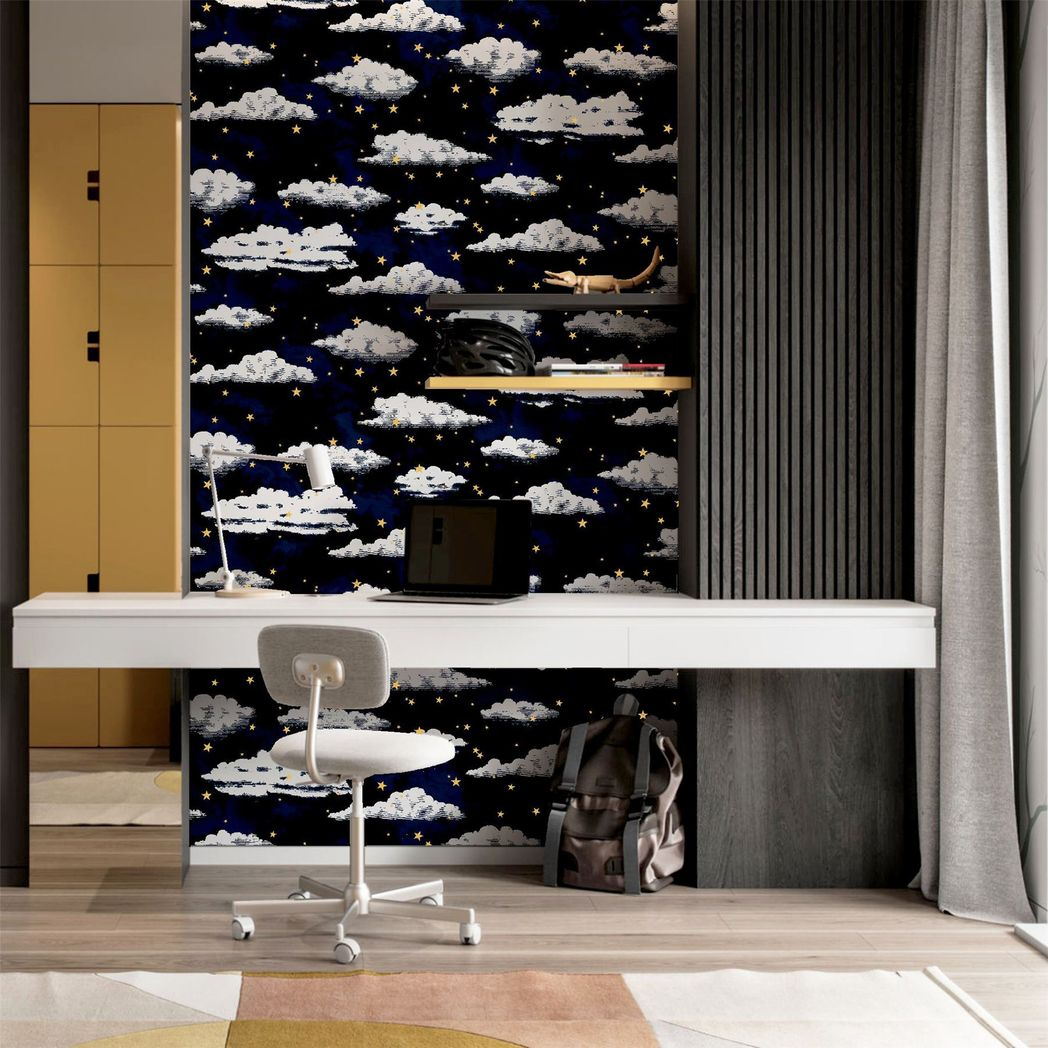 cortex-london-windsor-stars-and-clouds-navy-wallpaper