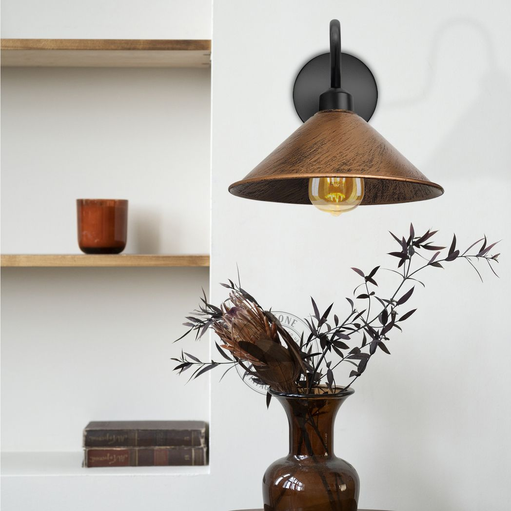 cortex-london-york-brushed-copper-black-swan-neck-wall-light-e27-metal-cone-shade