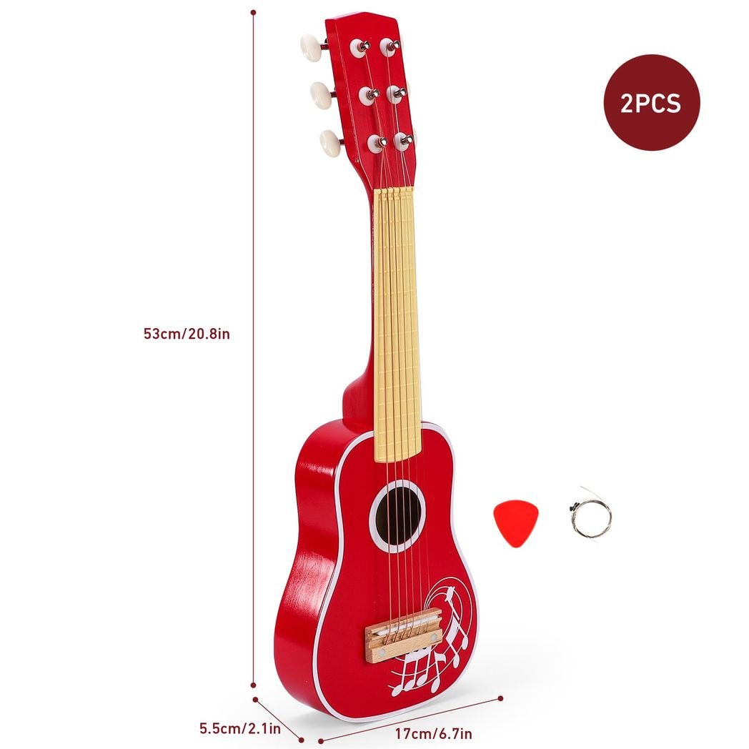 cortex-london-windsor-red-wooden-kids-guitar-six-strings