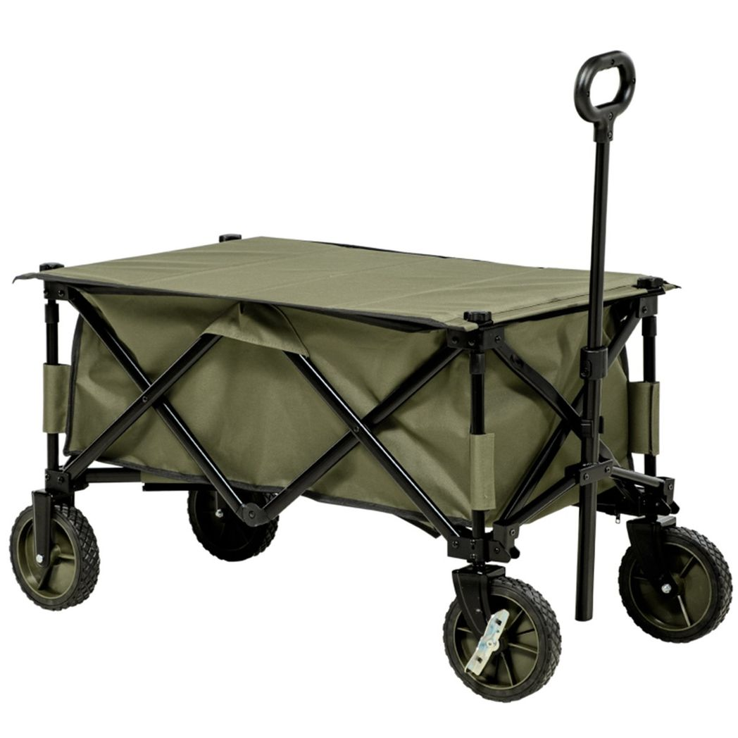 cortex-london-york-folding-garden-cart-green-125l-steel-oxford-cloth
