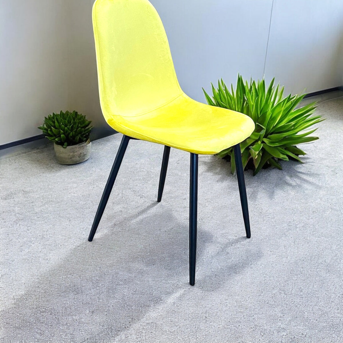 cortex-london-york-velvet-dining-chair-yellow-black-metal-legs