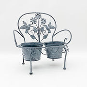 cortex-london-york-double-bench-two-pot-metal-plant-stand-weatherproof-grey-green