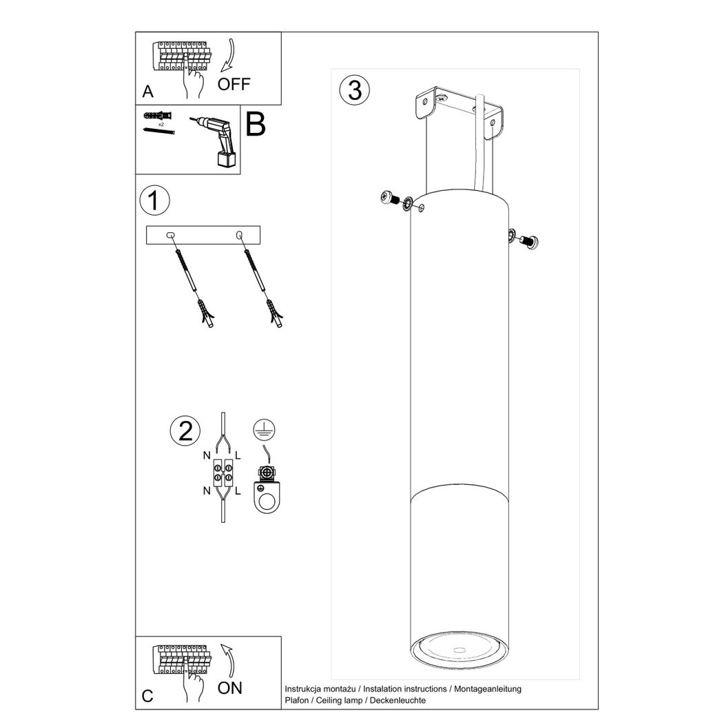 cortex-london-windsor-loopez-steel-gu10-ceiling-lamp-black-chrom