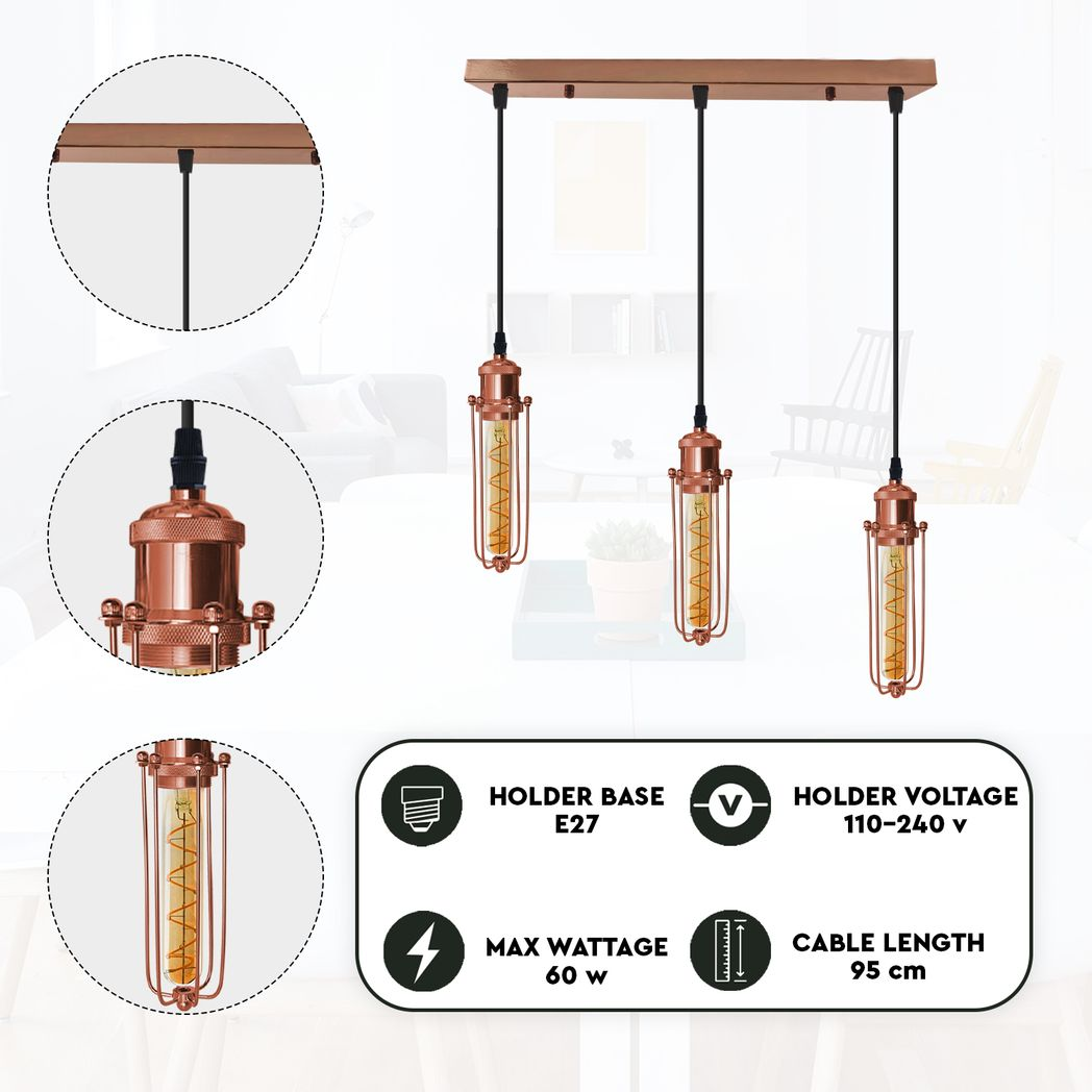 cortex-london-york-rose-gold-triple-cage-e27-pendant-light