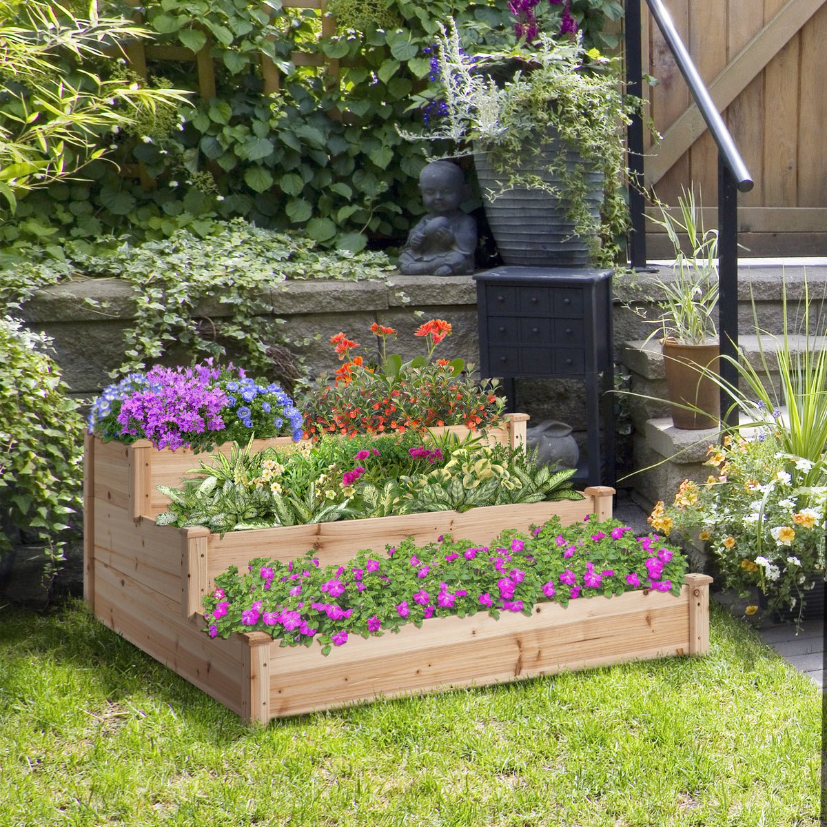 cortex-london-york-wooden-3-tier-raised-bed-planter-124x124x56cm