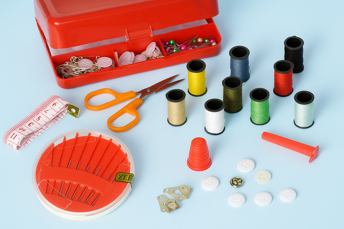 130 Piece Self-Thread Sewing Kit
