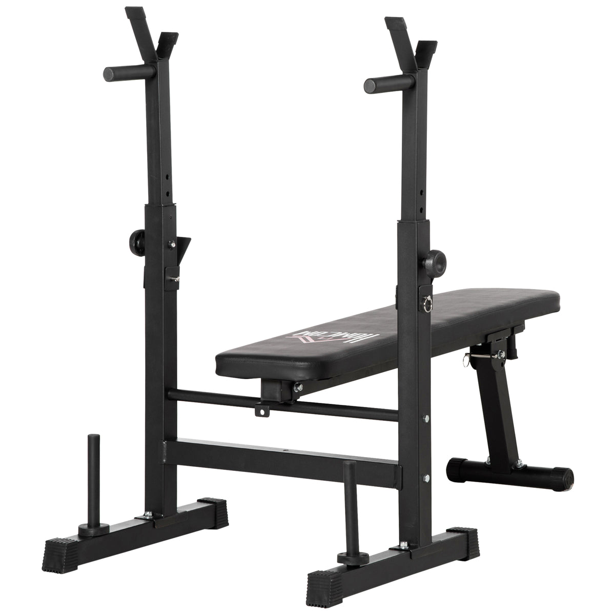 cortex-london-york-adjustable-weight-bench-barbell-rack-dip-station-black