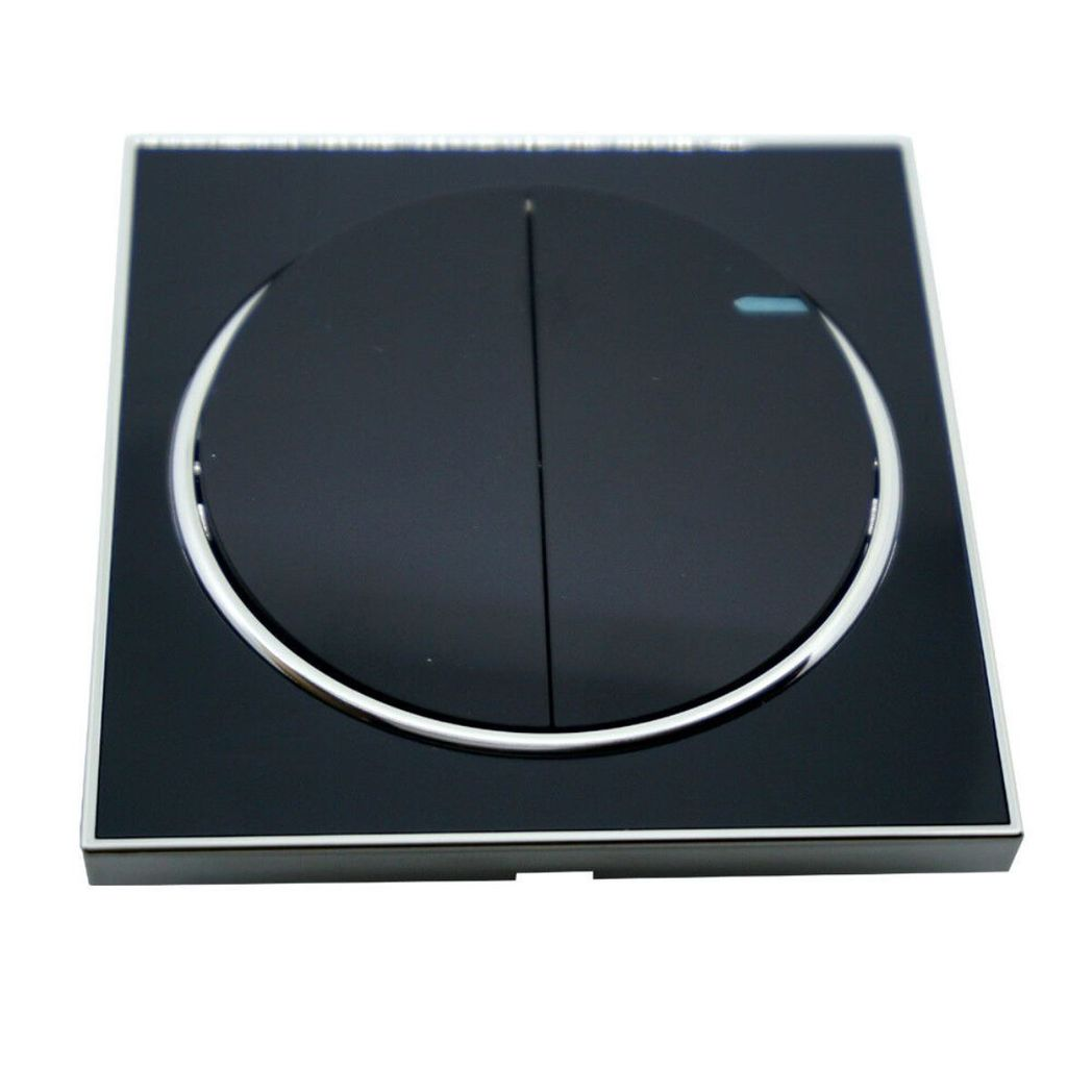 cortex-london-york-black-round-2-gang-screwless-2-way-light-switch