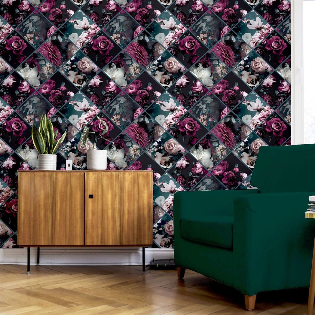 cortex-london-windsor-floral-collage-plum-teal-sw12