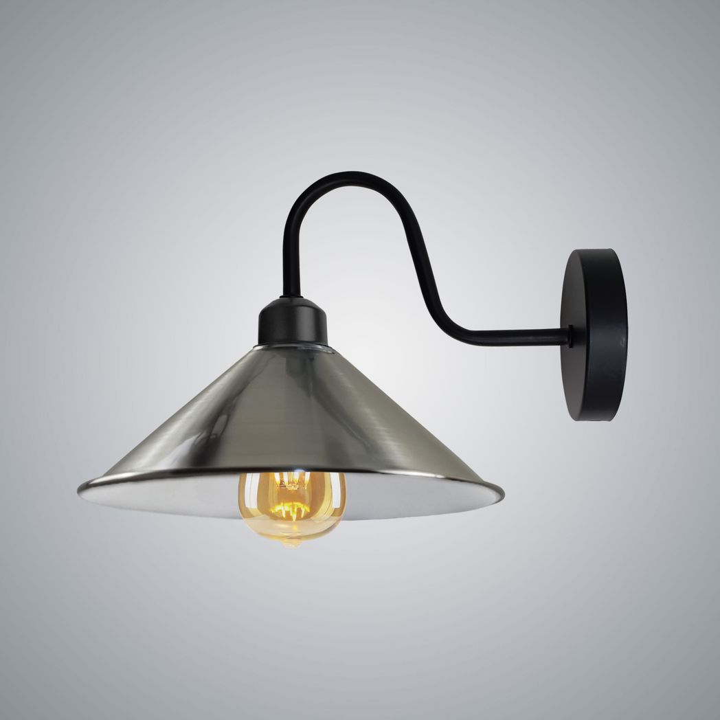 cortex-london-york-satin-nickel-black-swan-neck-wall-light-e27-metal-cone-shade