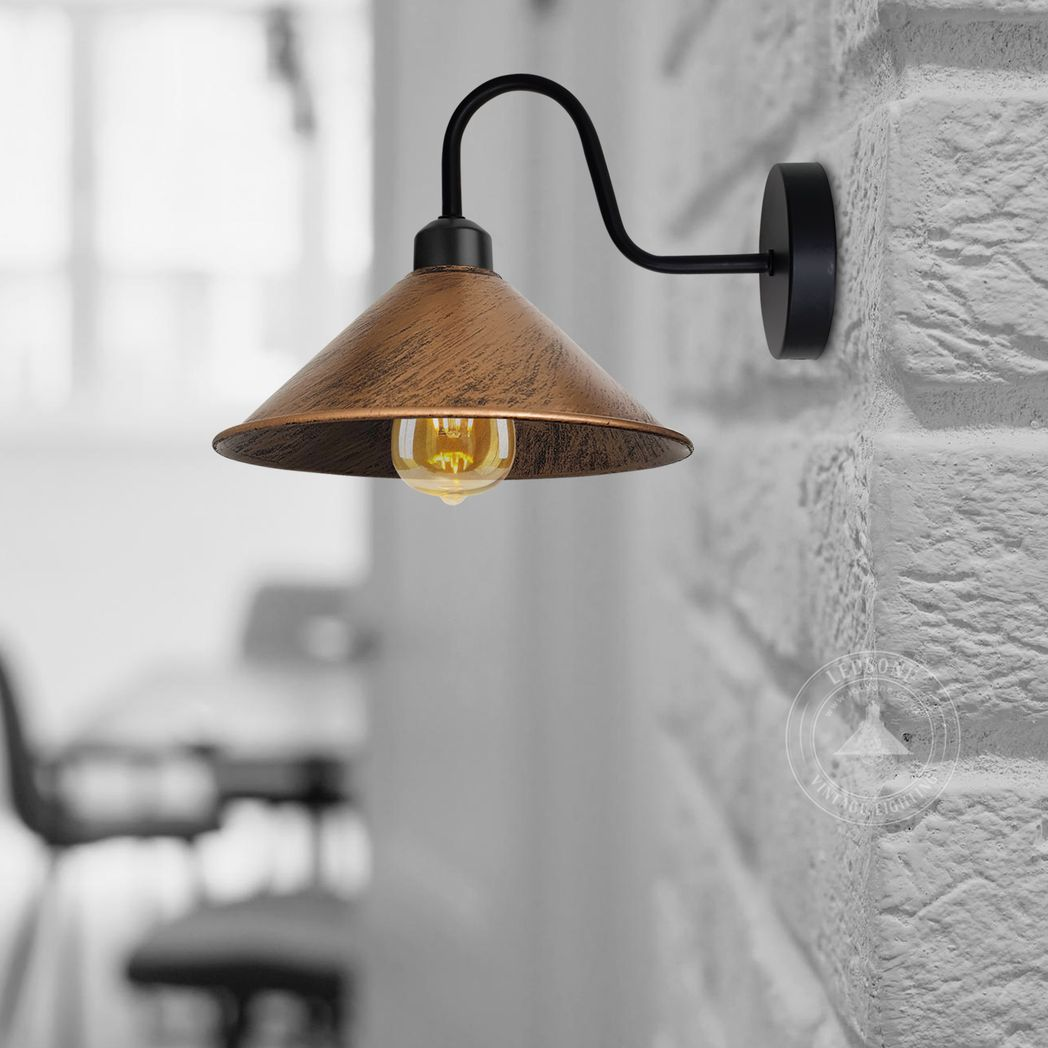 cortex-london-york-brushed-copper-black-swan-neck-wall-light-e27-metal-cone-shade