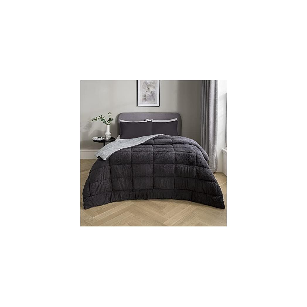 cortex-london-york-teddy-fleece-grey-charcoal-bedspread-200cm-x-200cm