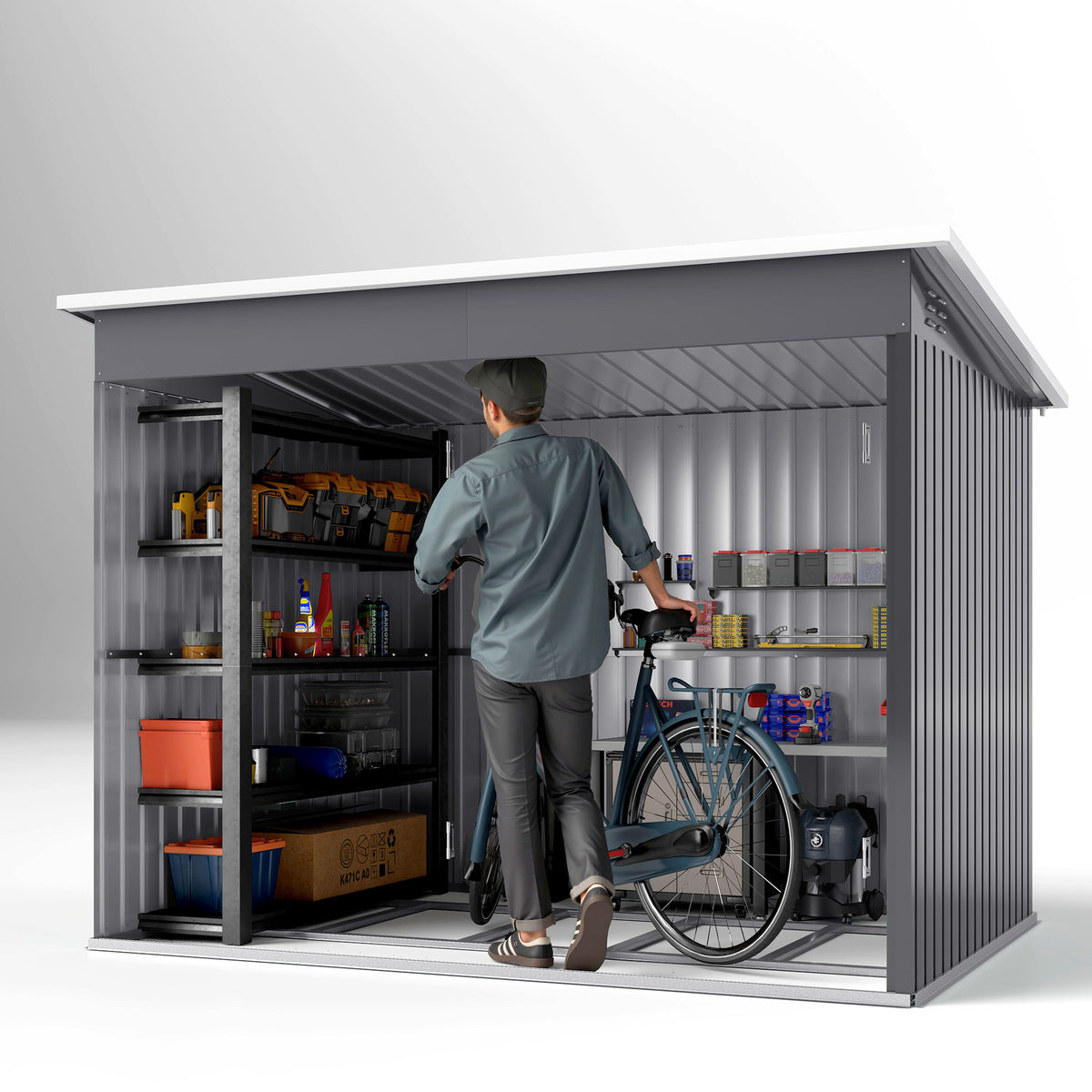 windsor-galvanised-steel-garden-shed-dark-grey-cortex-london