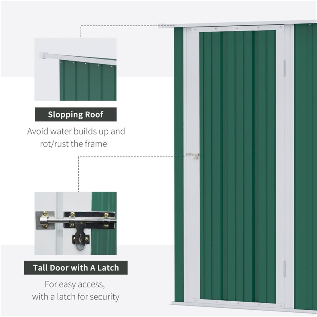 cortex-london-york-green-galvanised-steel-outdoor-storage-shed