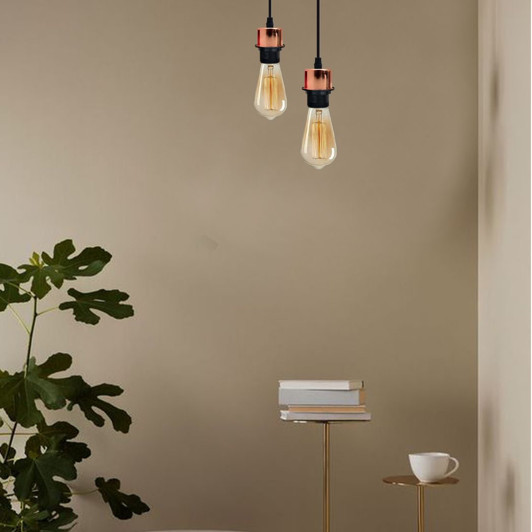 cortex-london-york-industrial-rose-gold-e27-pendant-light-holders-pack-of-5