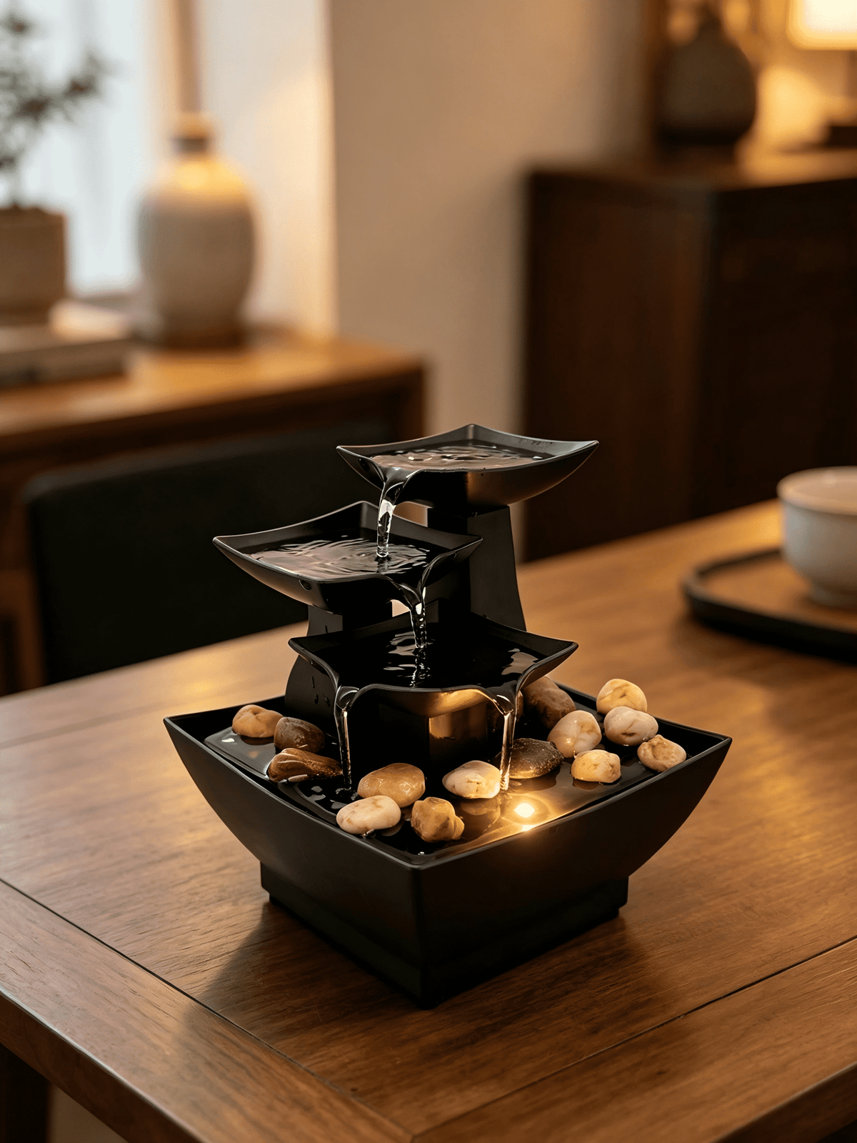 Battery Operated Water Fountain with Light