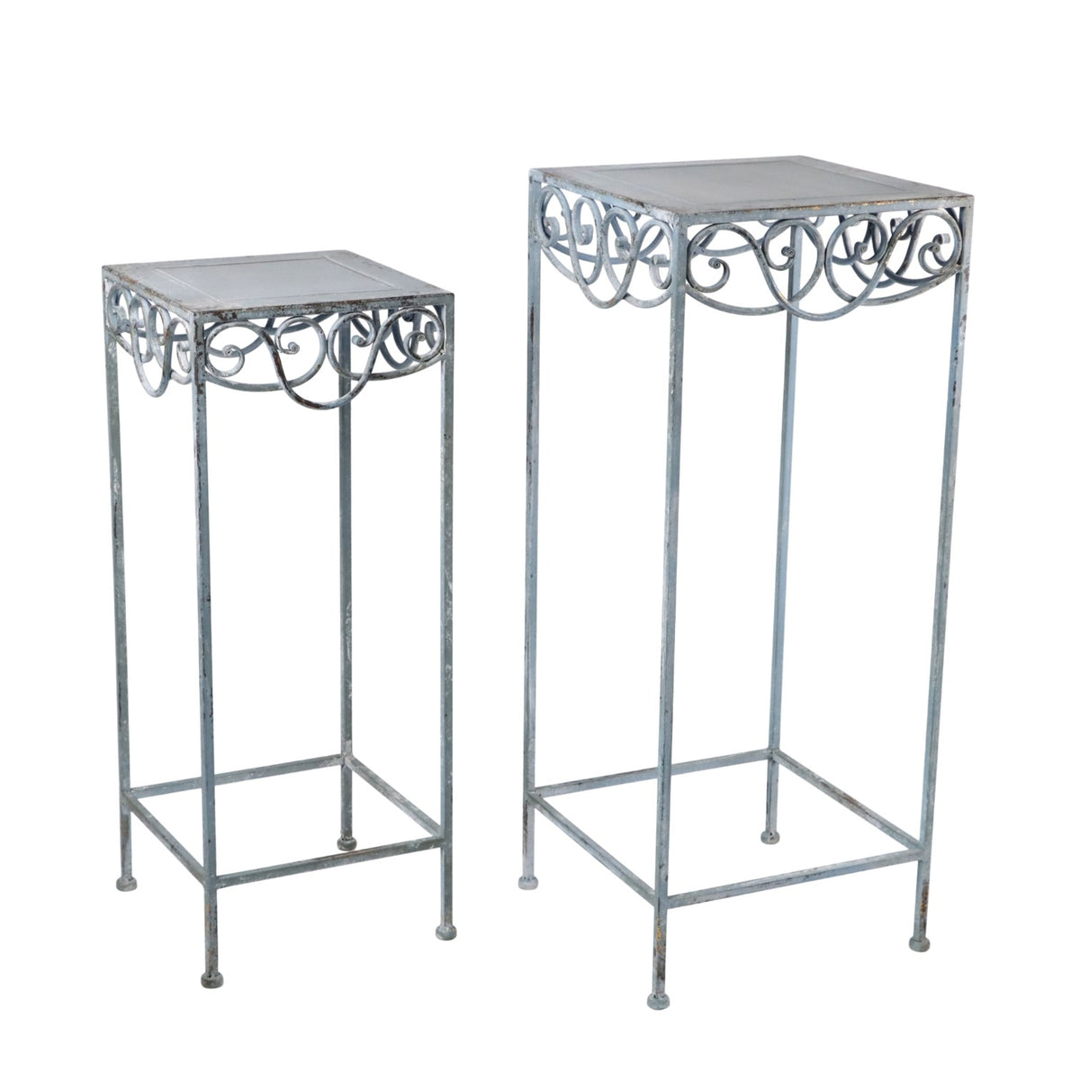 cortex-london-66cm-cream-metal-set-2-plant-stand