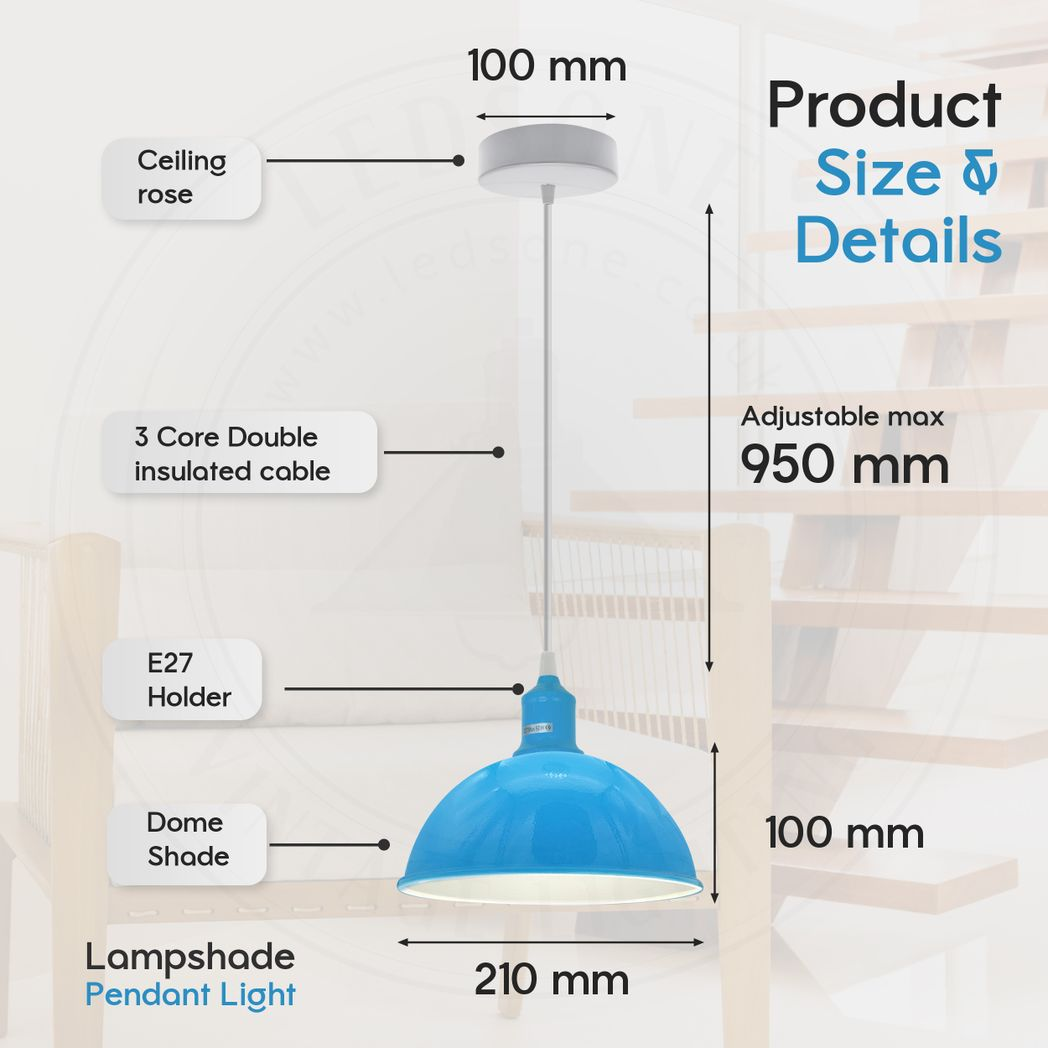cortex-london-york-21cm-blue-dome-metal-pendant-lights-two-pack