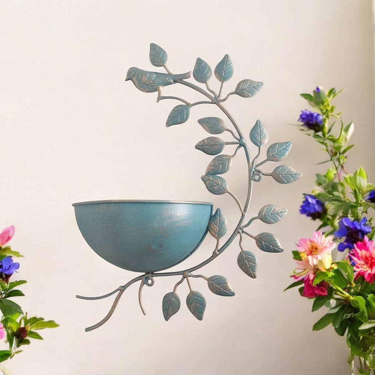 cortex-london-york-blue-metal-garden-planter-42cm