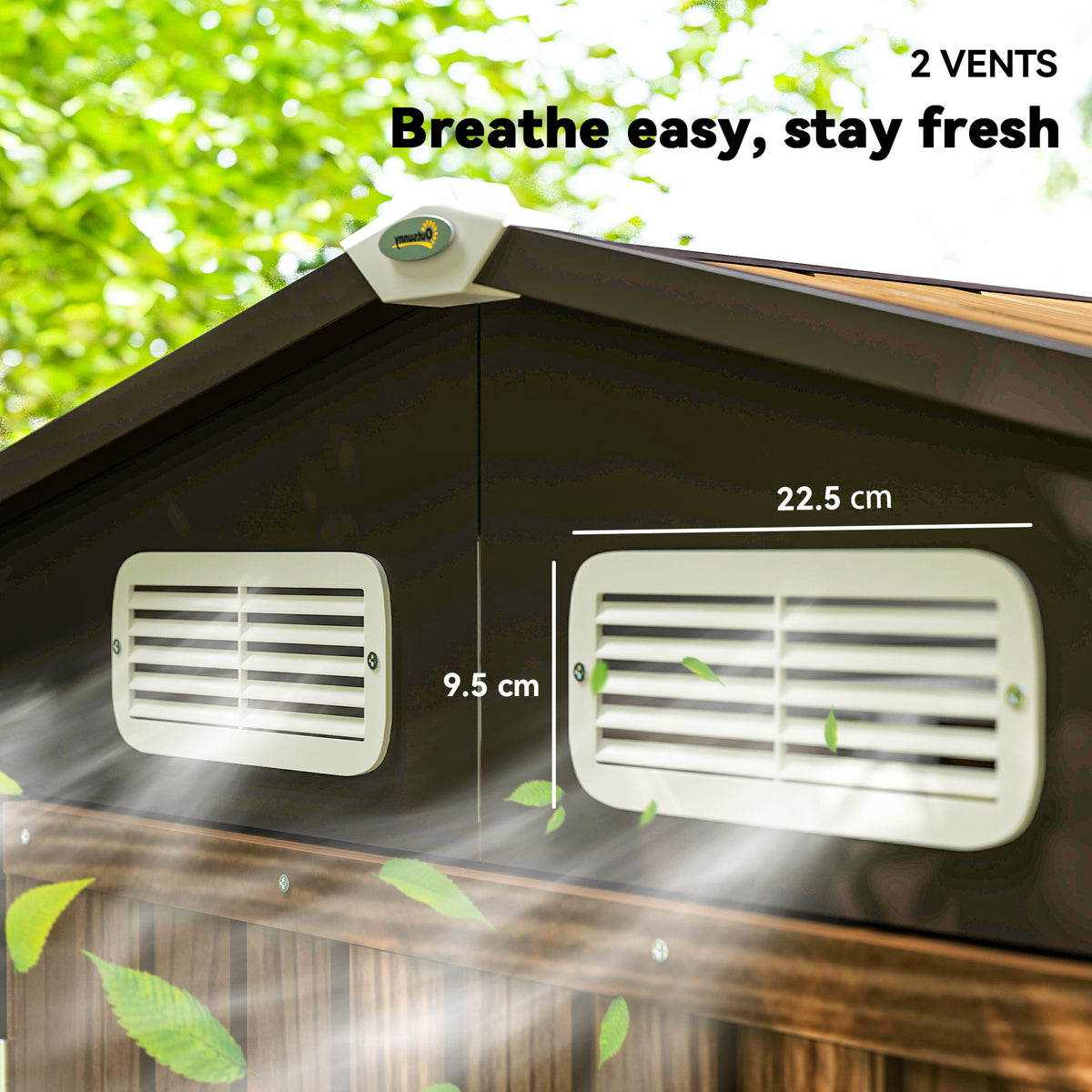 cortex-london-windsor-oak-galvanised-steel-garden-shed-vent