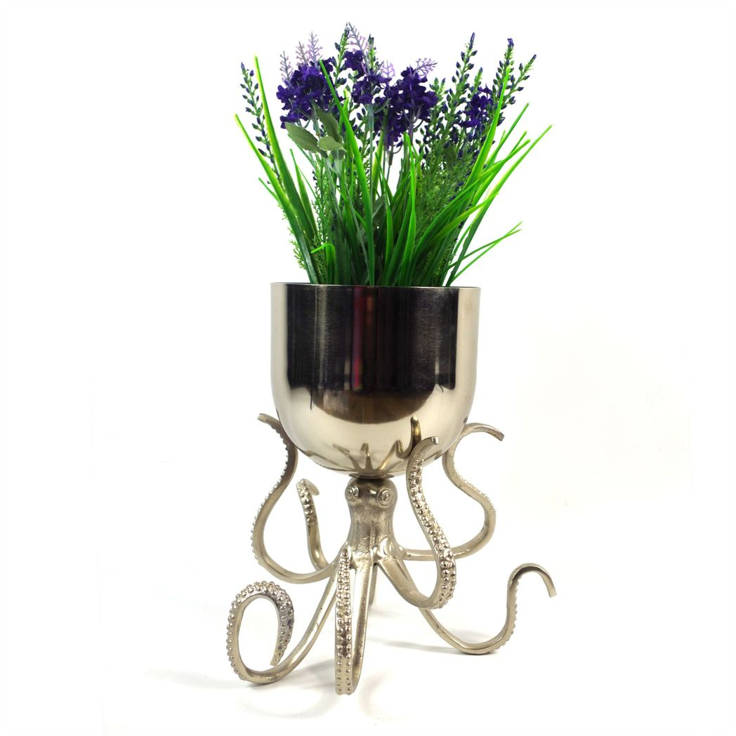 cortex-london-bath-octopus-silver-metal-planter