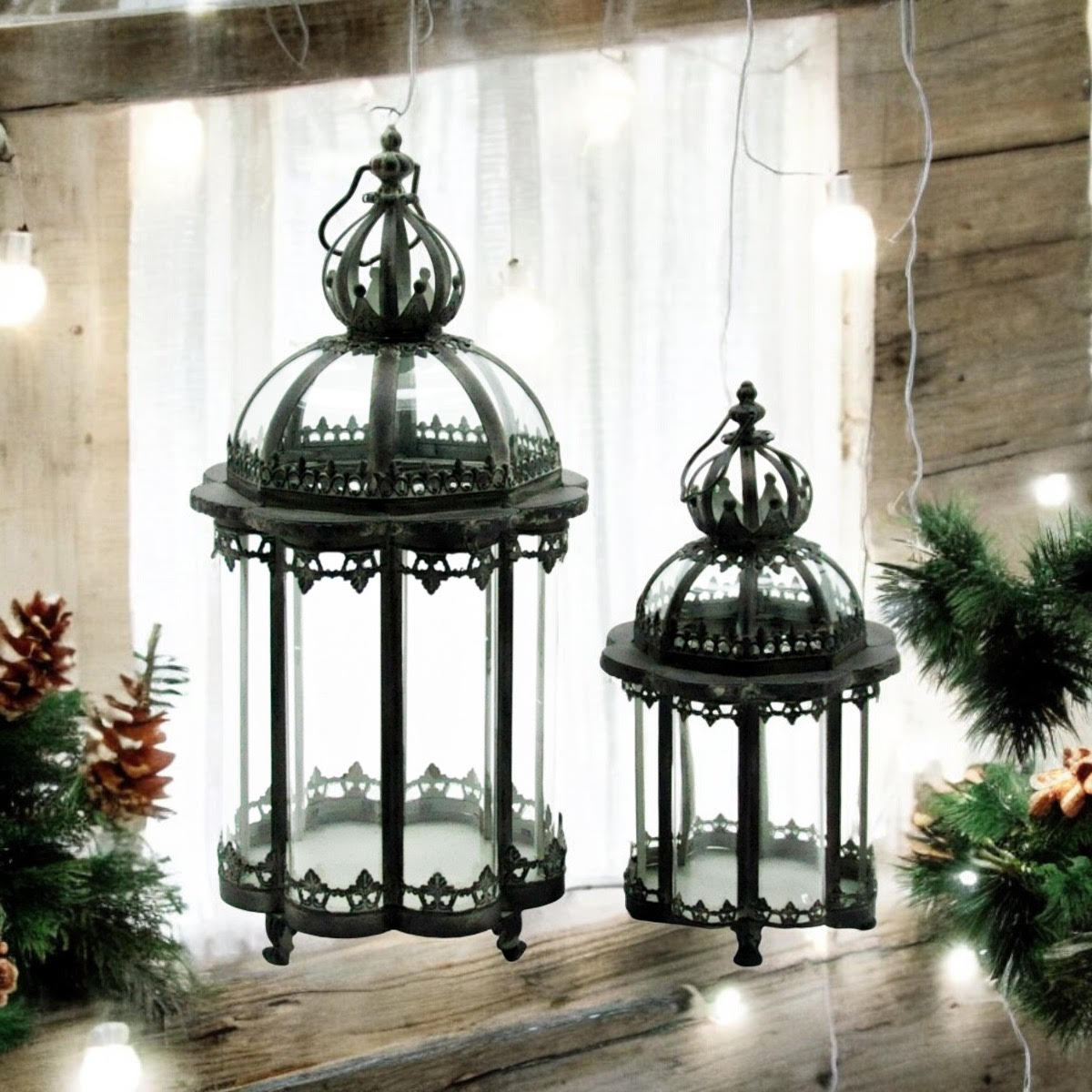 cortex-london-windsor-grey-glass-metal-lantern-set-of-2