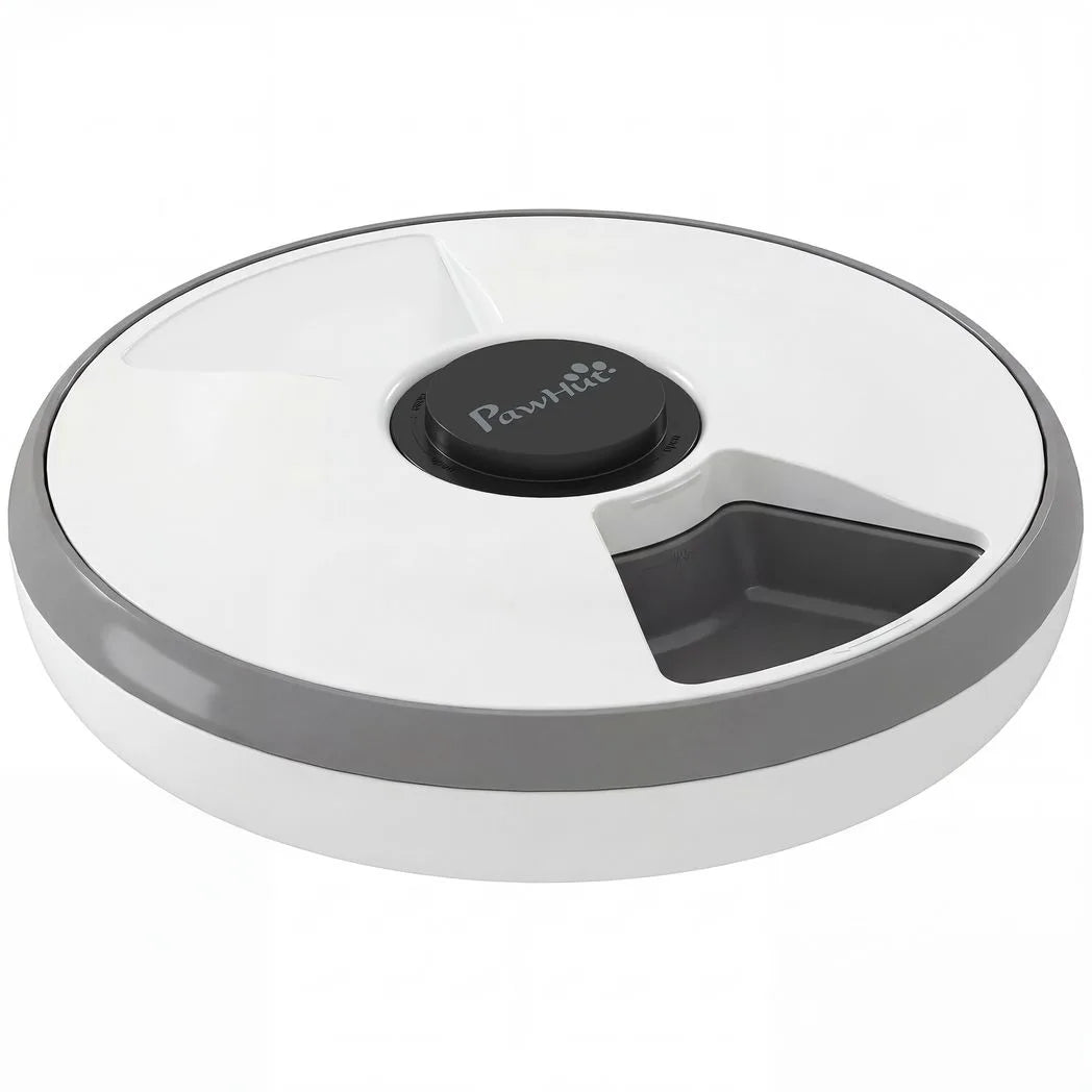 PawHut Automatic Cat Feeder Programmable Timer for Dry Wet Food Cat Food Dispenser with Ice Pack for 6 Meals