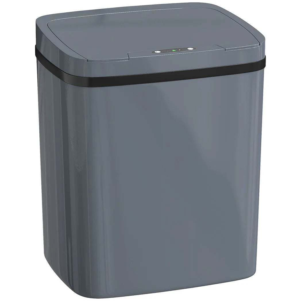 HOMCOM 15L Sensor Bin, Automatic Touchless Kitchen Bin, Easy Clean, Battery Operated for Home Office, Bedroom, Bathroom, Grey