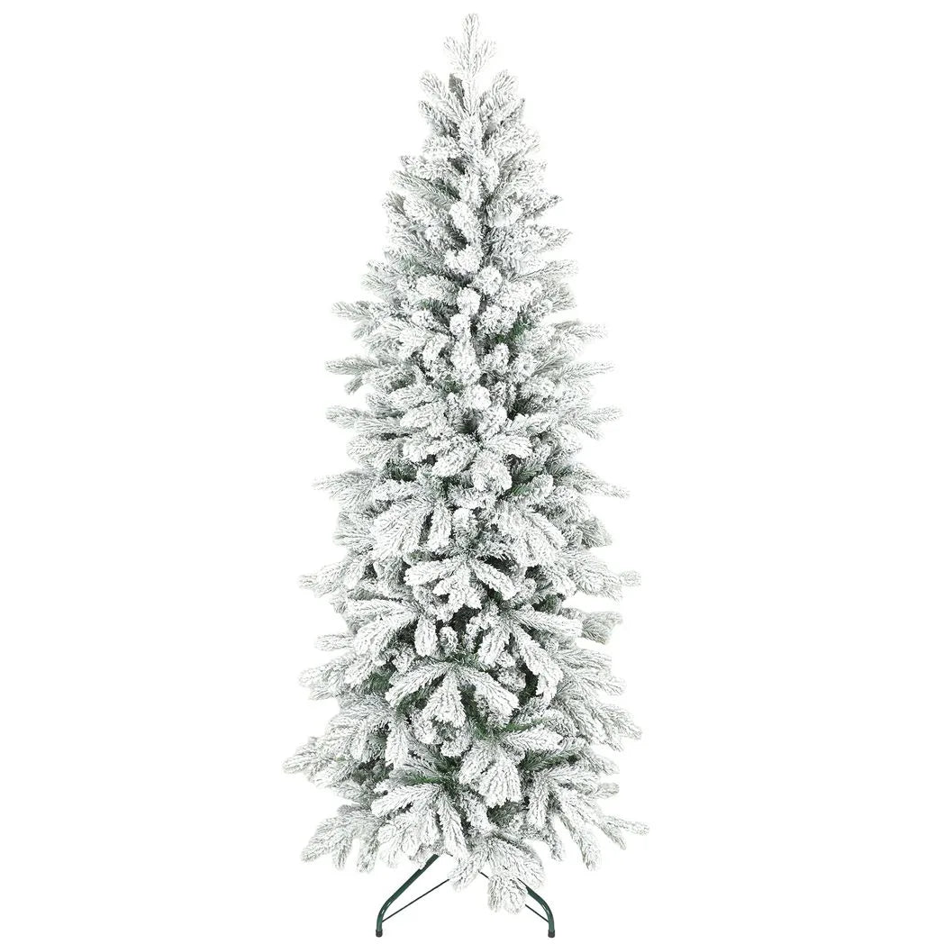 HOMCOM 6ft Flocked Artificial Christmas Tree