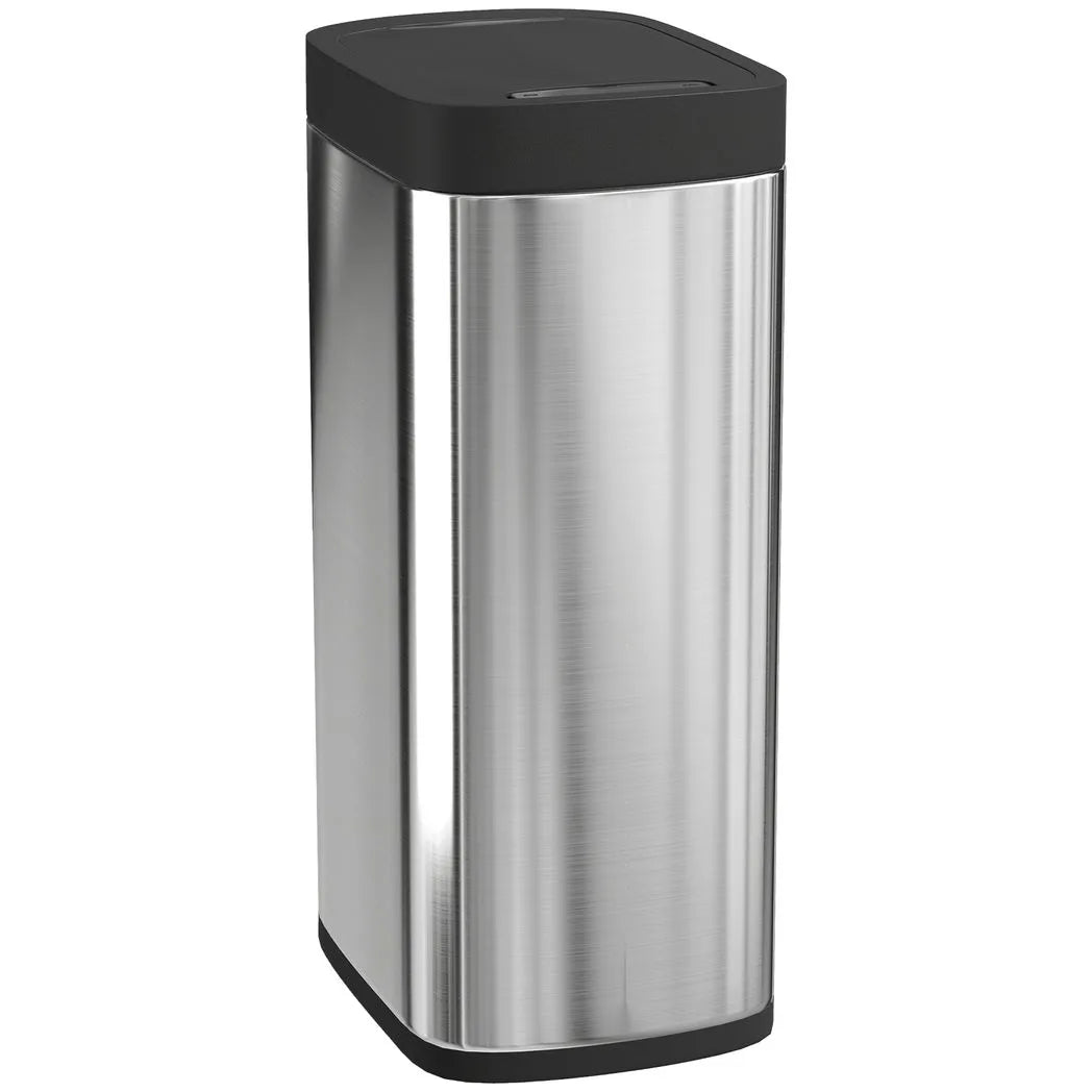 HOMCOM 50L Sensor Bin, Automatic Kitchen Bin, Manual Override, Battery Operated, Inner-Bucket-Free, for Kitchen, Bedroom