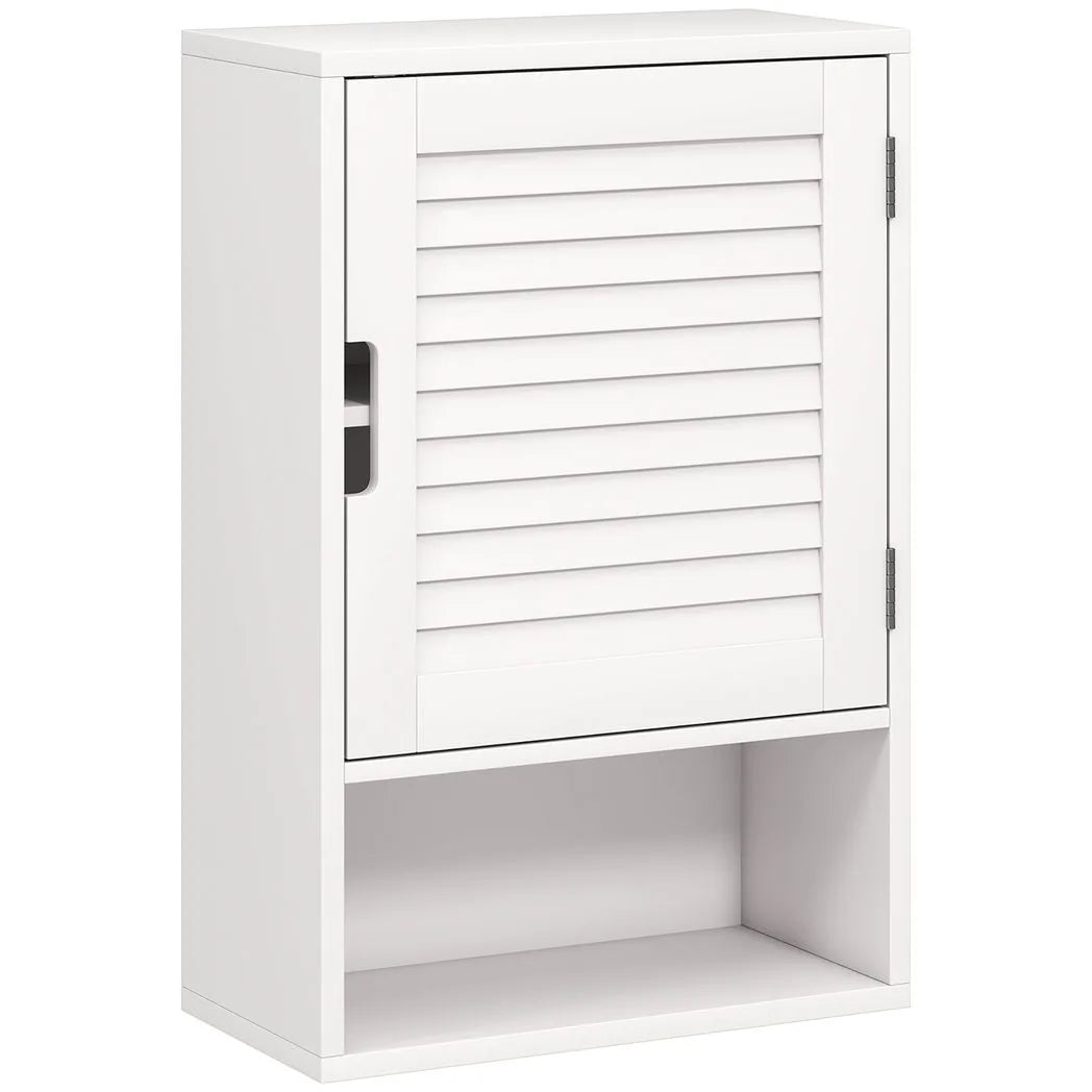 HOMCOM Bathroom Cabinet, Wall Mounted Storage Cabinet with Adjustable Shelves, 40 x 20 x 60 cm, White