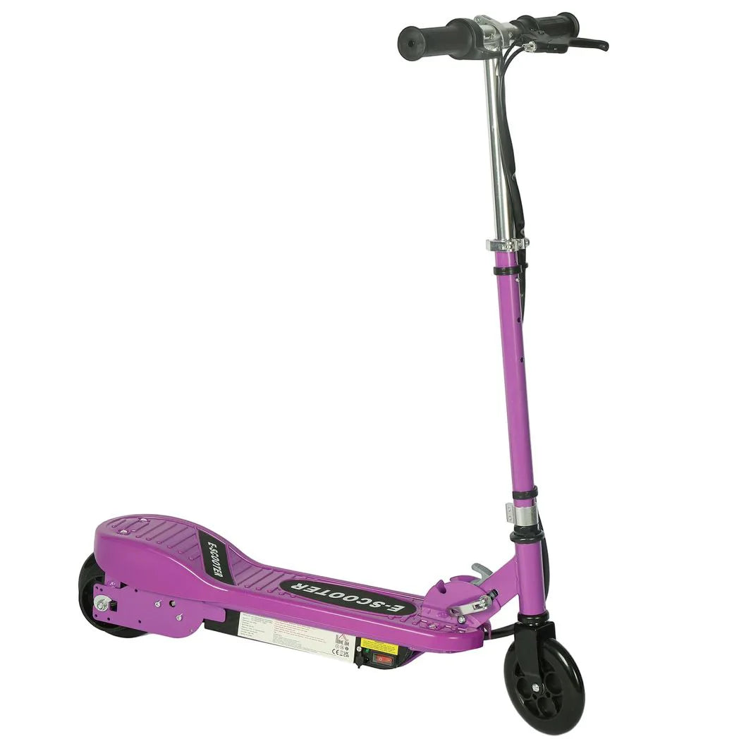 HOMCOM Foldable Electric Kids Scooter, Ride-on for Ages 7-14 Years, Purple