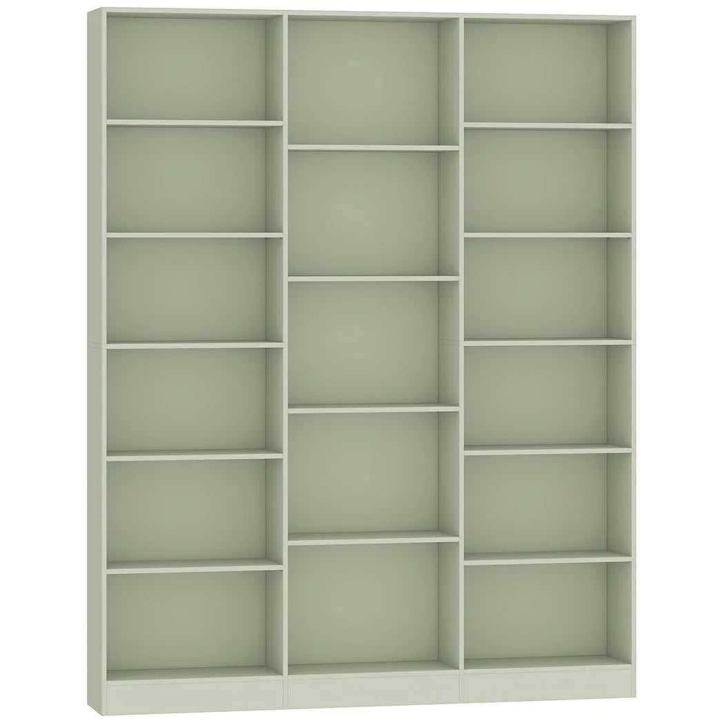 HOMCOM Bookcase with Open Storage, 6-Tier Bookshelf with Anti-Tipping Hardware, Light Green