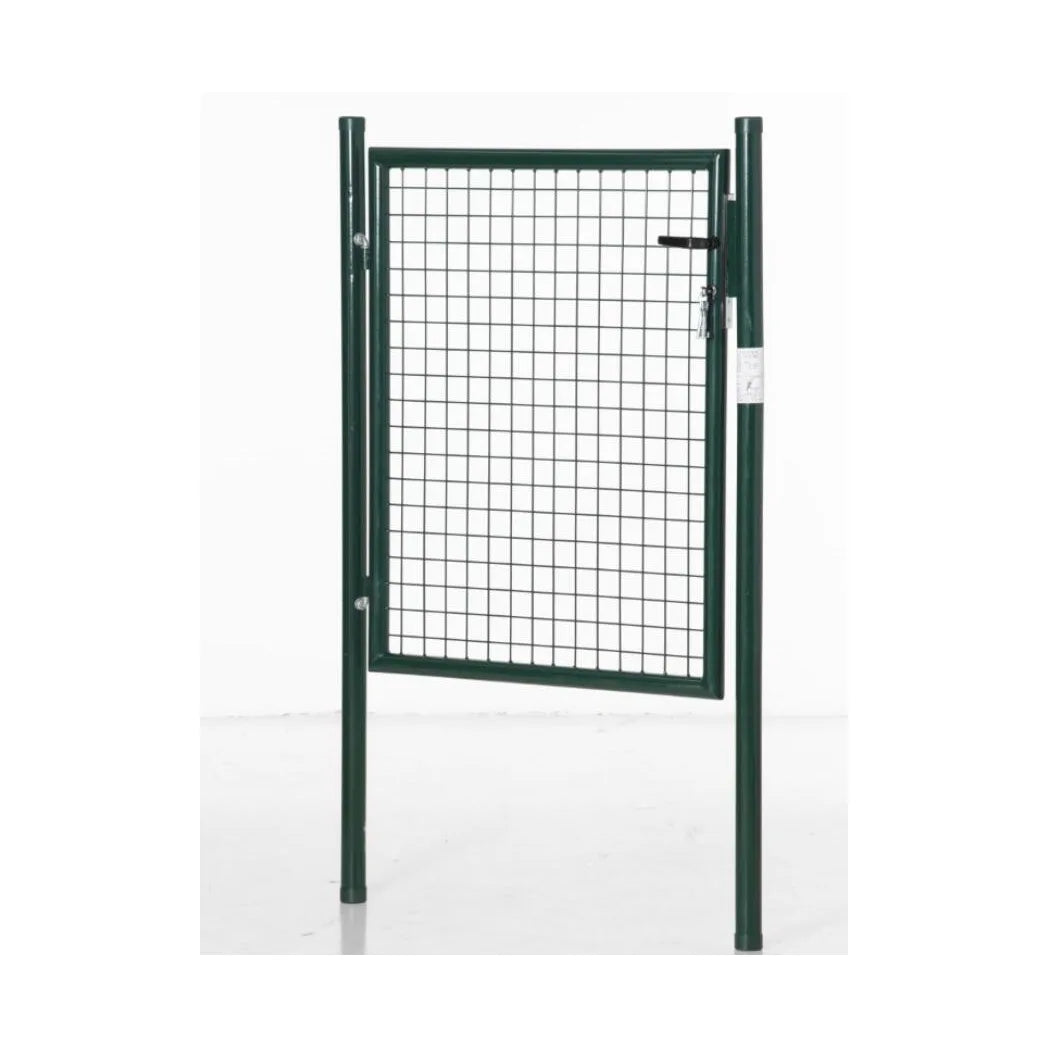 HOMCOM Green Steel Garden Gate with Lock and 3 Keys 97 x 150cm, Green