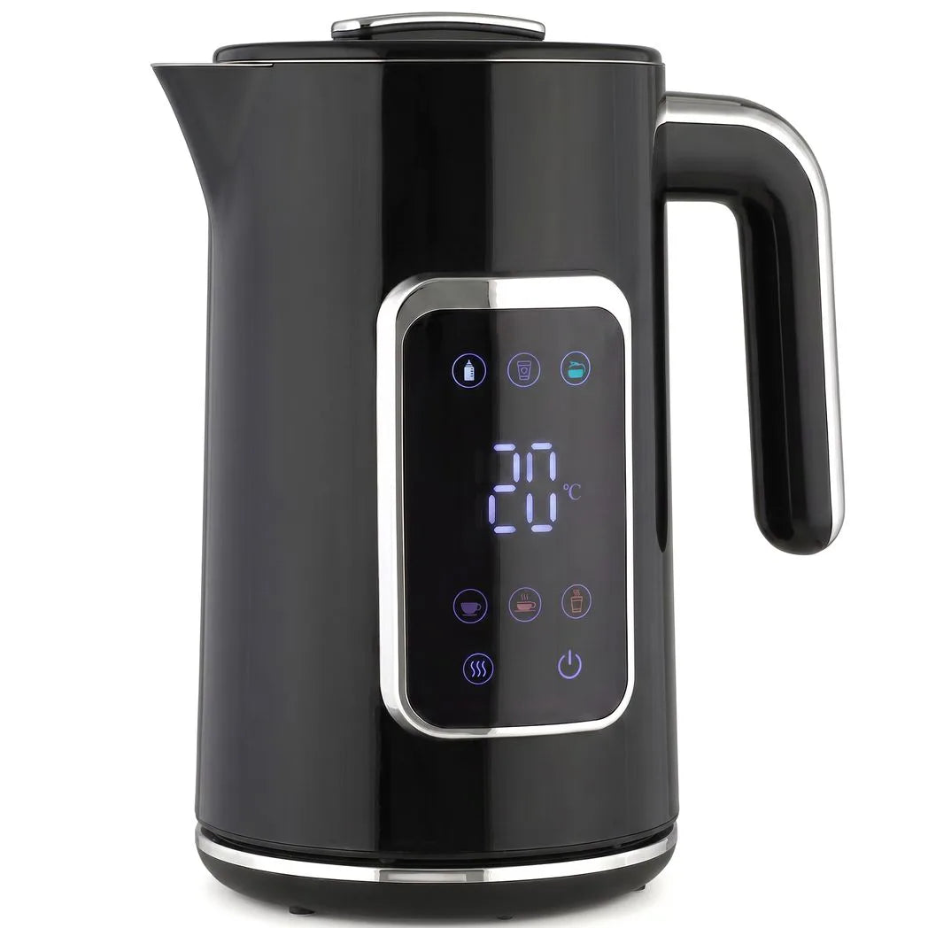 HOMCOM Electric Kettle, 1.7L Fast Boil 3000W Water Kettle with LED Display, Adjustable Temperature, Keep Warm Function, Black