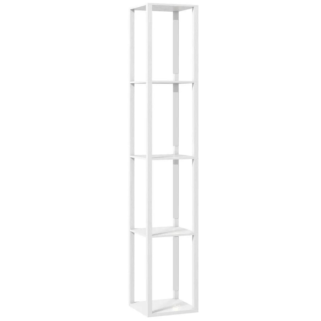 HOMCOM Floor Lamp with Shelves and 3 Brightness Levels - White