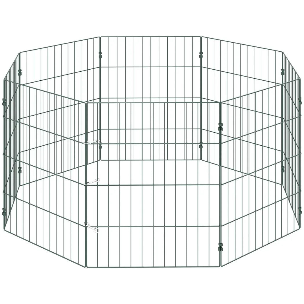 PawHut 8 Panel Pet Playpen for Small Dogs Indoor Outdoor 60 cm Height