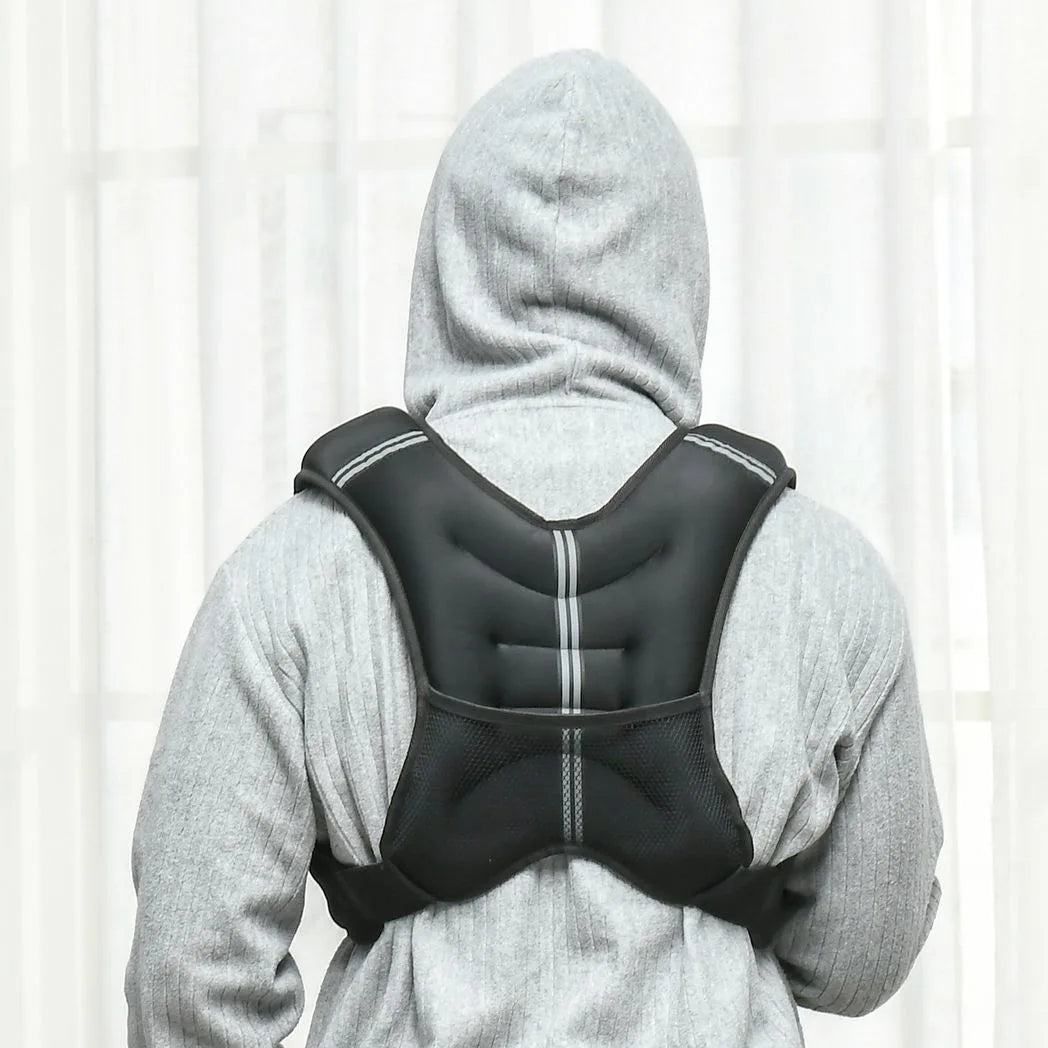 HOMCOM 8KG Weighted Vest, Running Weight Vest with Adjustable Strap, Convenient Pocket and Reflective Strips for Men and Women