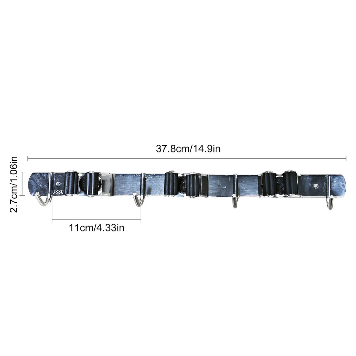15 Inch Wall Mount Broom Holder Mop Broom Organizer Garage Garden Kitchen Tool Adjustable Storage (US Logistics only For USPS.TK/TMEU only For self-pickup)