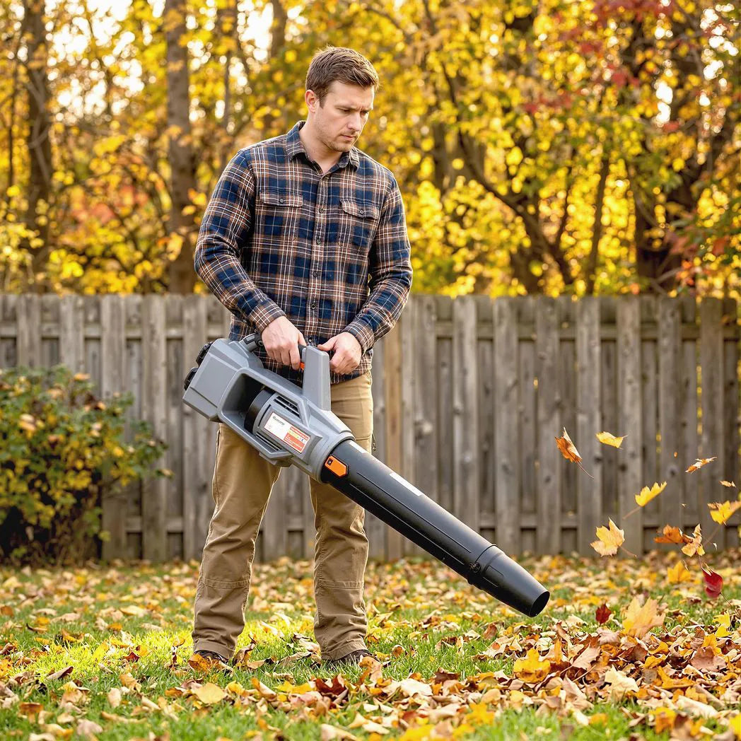 Outsunny Leaf Blower Cordless with 2 x 4000mAh Batteries & Charger, 36V Lightweight Garden Blower with 1000W Brushless Motor