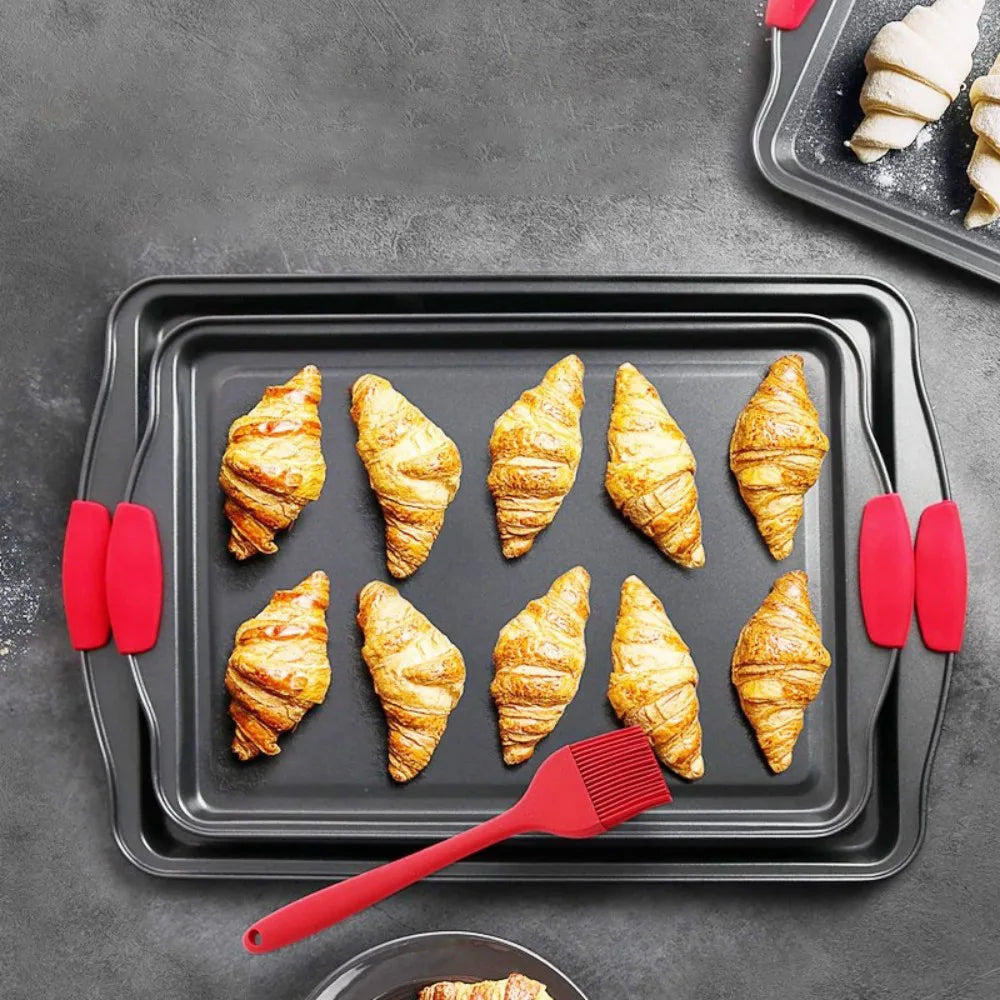 5 PIECE/SET Premium Bakeware Non Stick Baking Trays Oven Sheets Roasting~
