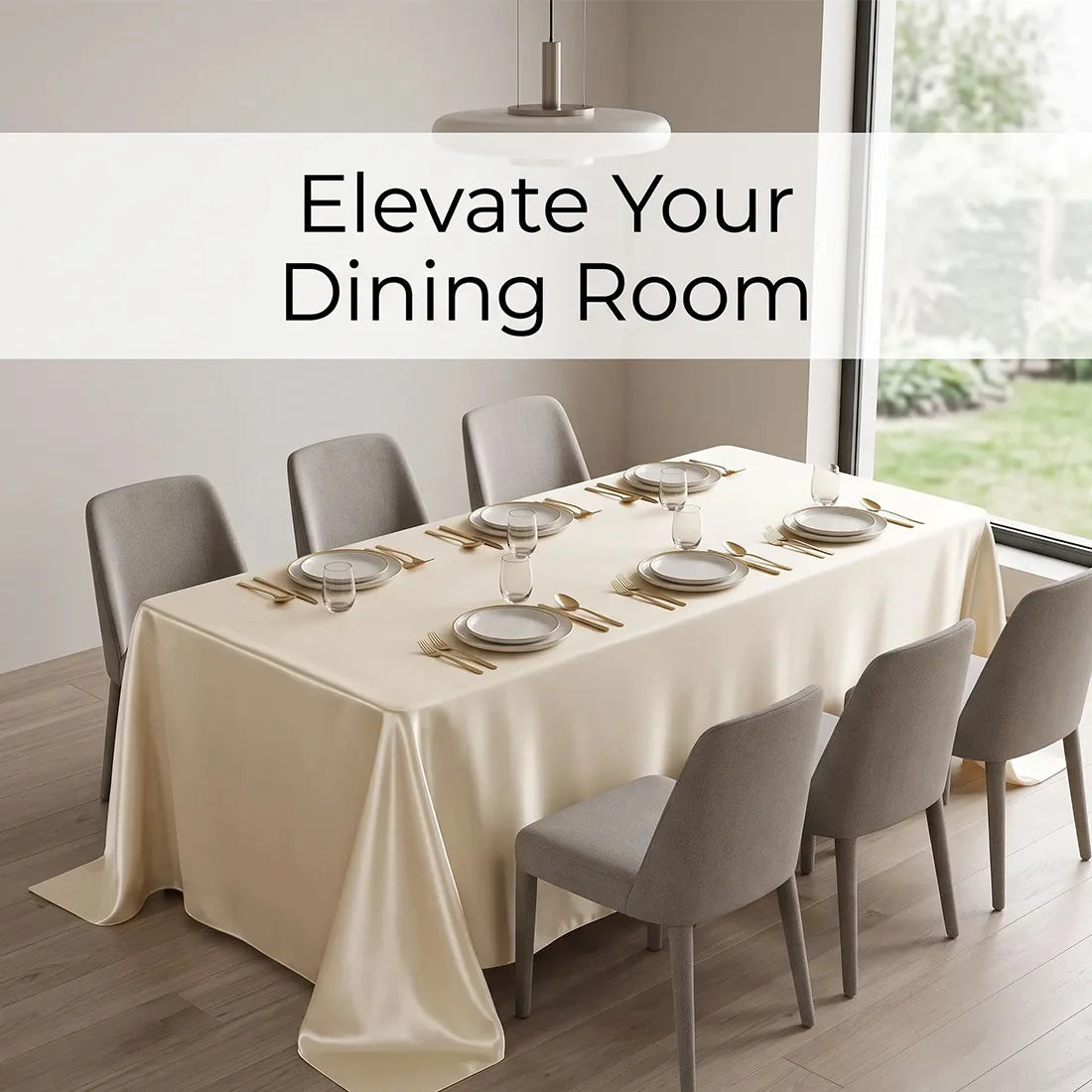 Tablecloth Table Cover Cloth Rectangular Tablecloth Rectangle Wedding Tablecloth-beige