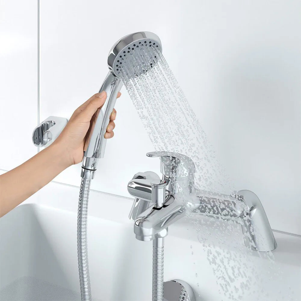 Luxury Bathroom Chrome Sink Bath Filler Tap Shower Mixer Taps with Hand Held Set